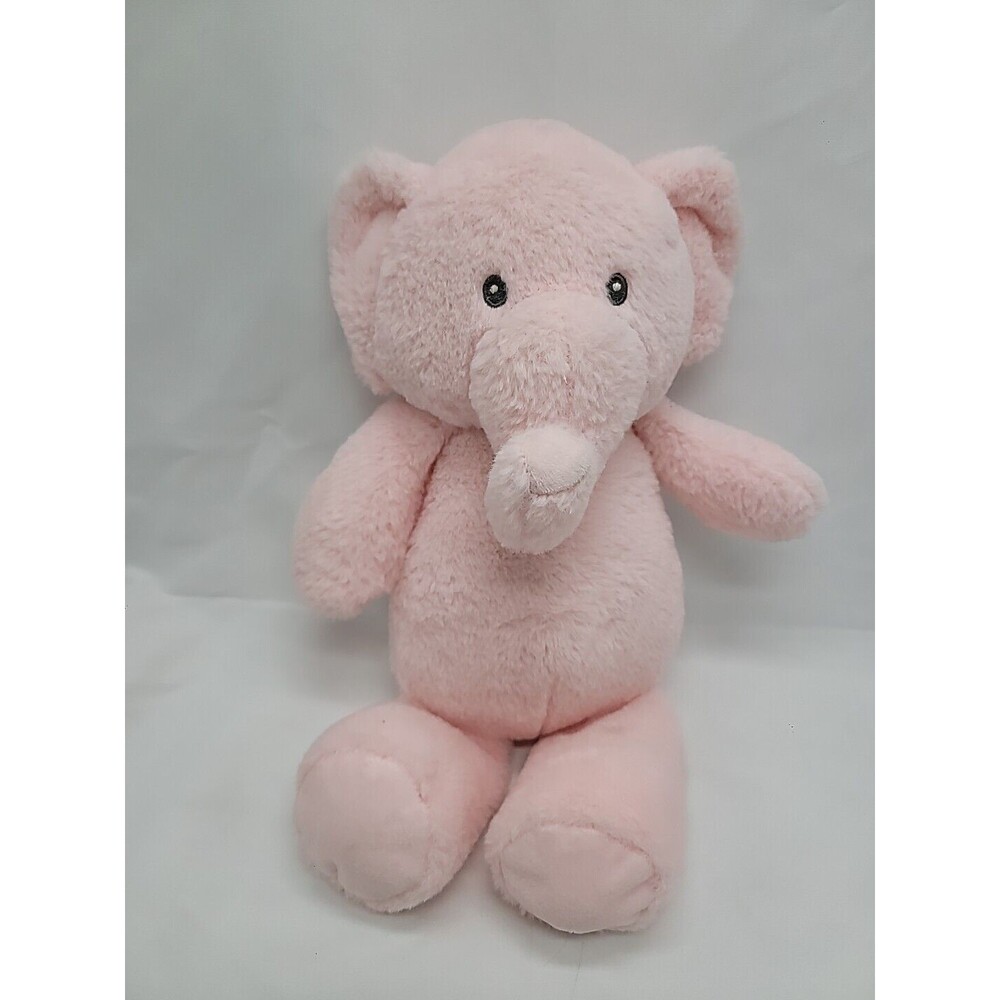 Kelly Baby Pink Elephant Plush Crinkle Rattle 12" Lovey Stuffed Toy Kellytoy
